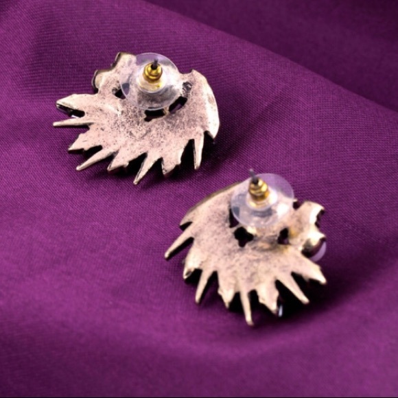 Pearl and Crystal Statement Stud Earrings - Picture 6 of 11